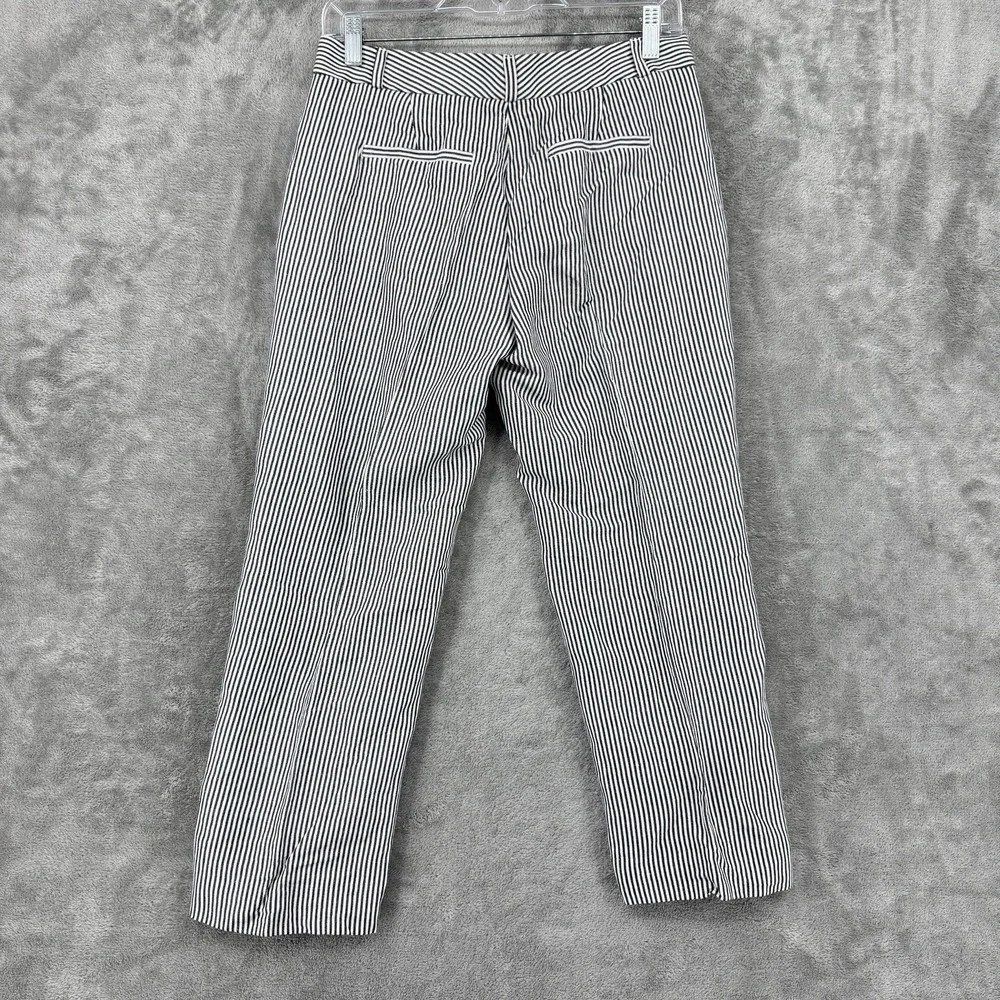 Banana Republic Pants Womens 2 Logan Striped Linen Blend Nautical Pockets Preppy